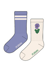 Mini Rodini Viola stripe 2-pack socks