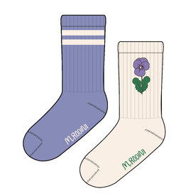 Mini Rodini Viola stripe 2-pack socks