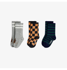 Mini Rodini Chess check 3-pack socks
