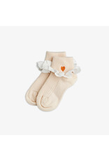Mini Rodini Heart lace 1-pack socks white