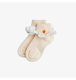 Mini Rodini Heart lace 1-pack socks white