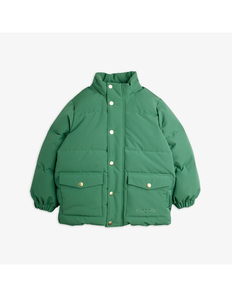 Mini Rodini Solid heavy puffer green
