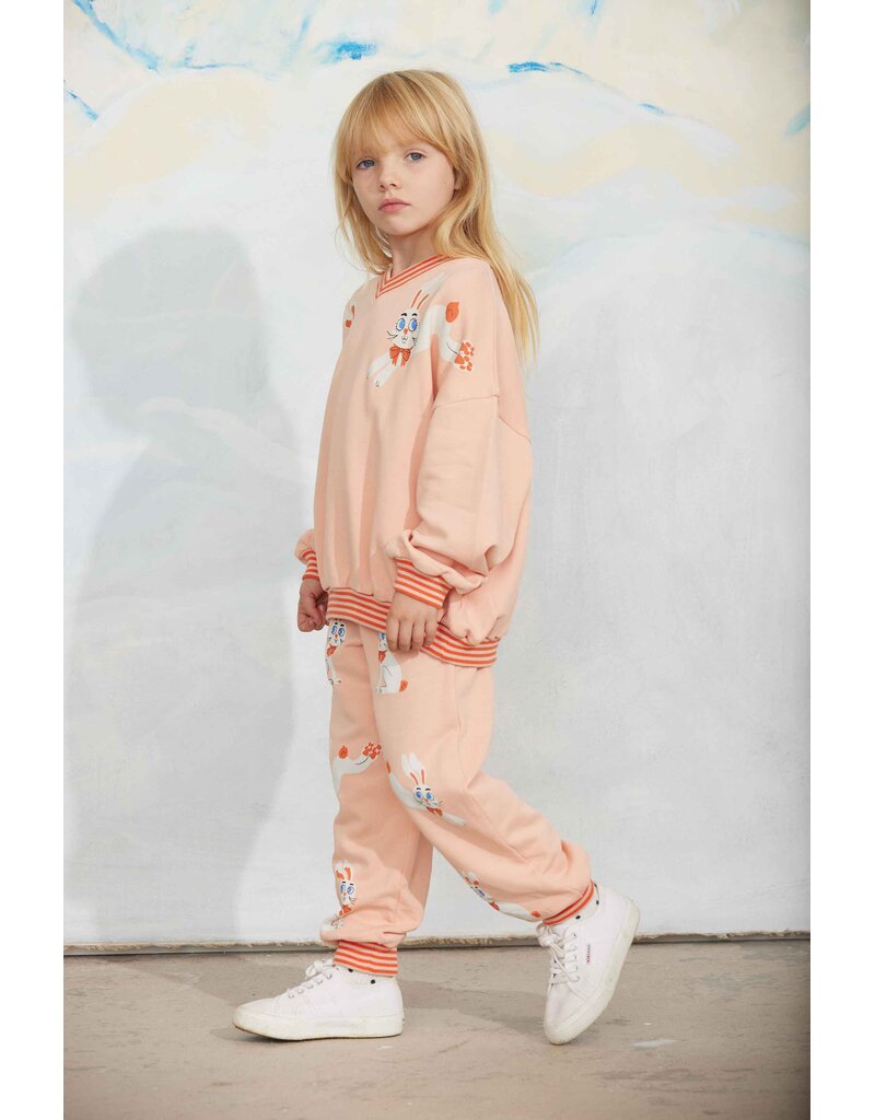 Mini Rodini Rabbits sp sweatshirt pink