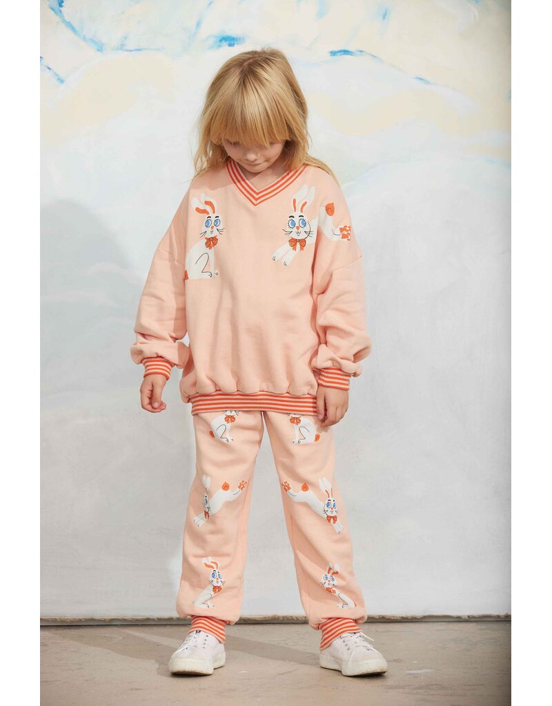 Mini Rodini Rabbits sp sweatshirt pink