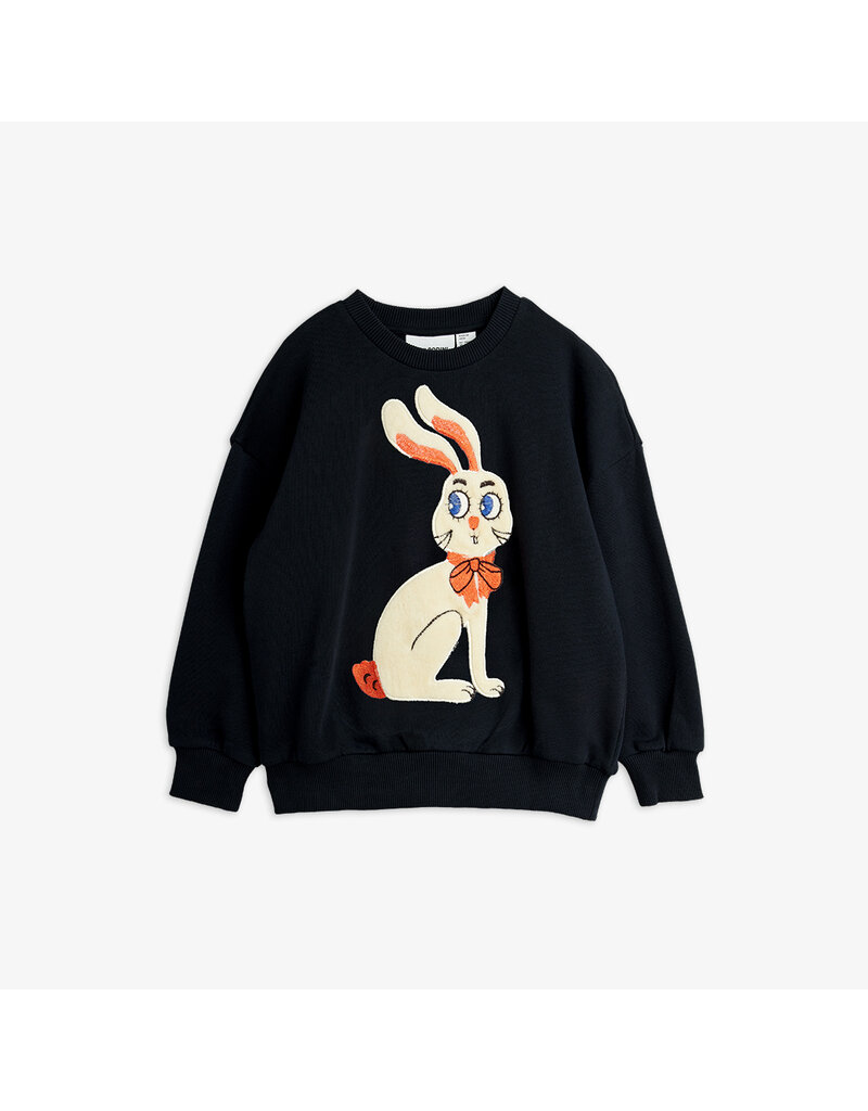 Mini Rodini Rabbit application sweatshirt black