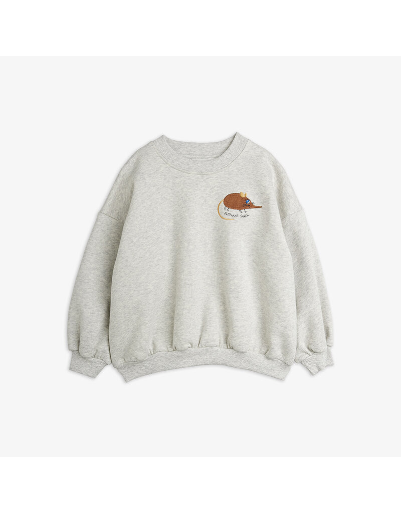 Mini Rodini Elephant shrew emb sweatshirt grey melange