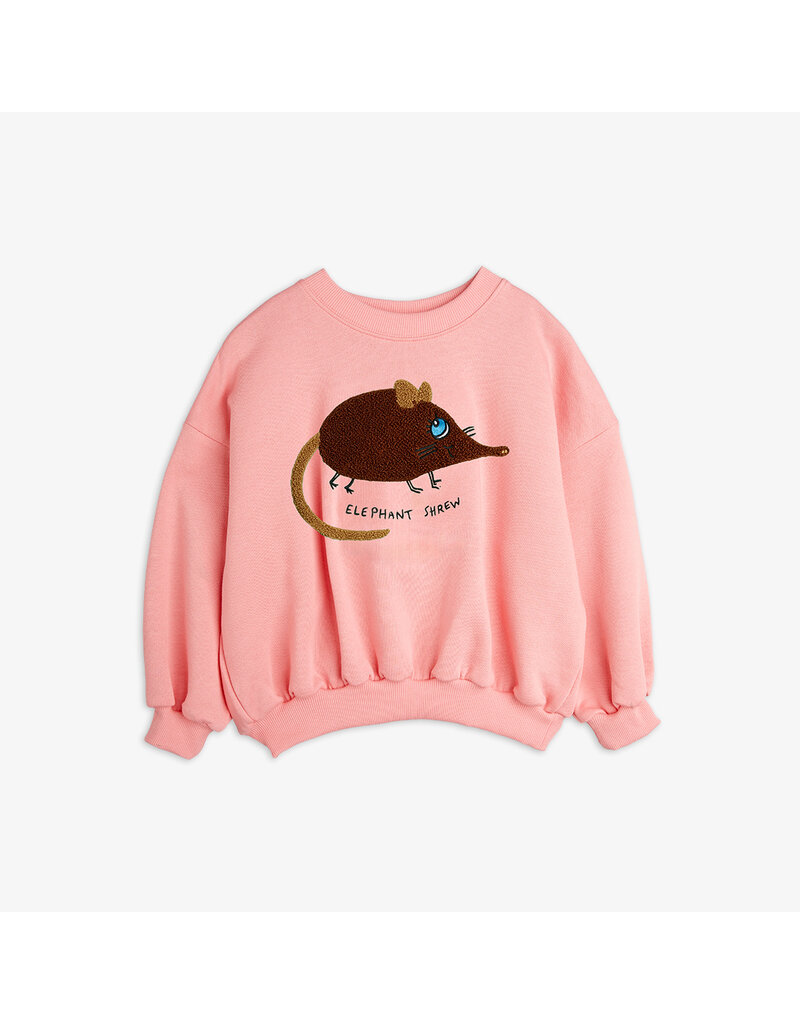 Mini Rodini Elephant shrew chenille sweatshirt pink