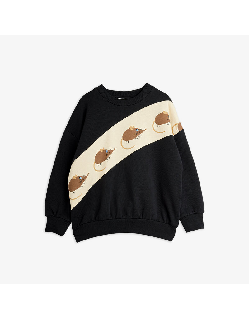 Mini Rodini Elephant shrew panel sweatshirt black