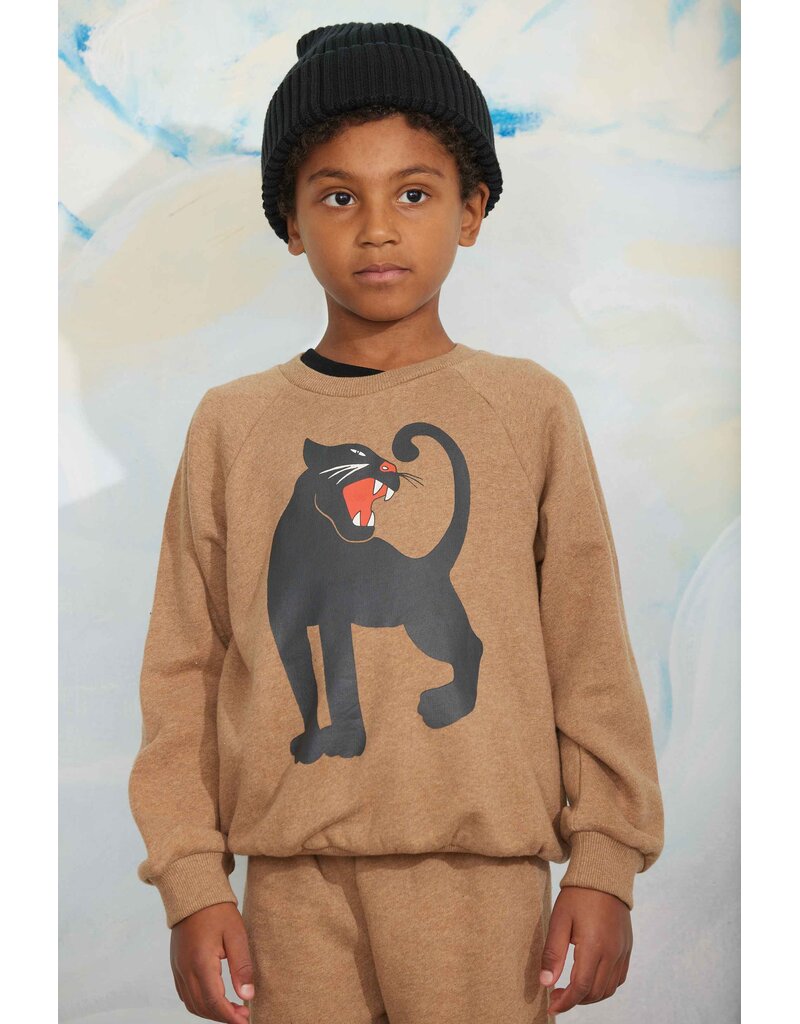 Mini Rodini Panther sp melange sweatshirt brown