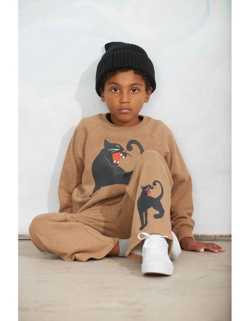 Mini Rodini Panther sp melange sweatshirt brown
