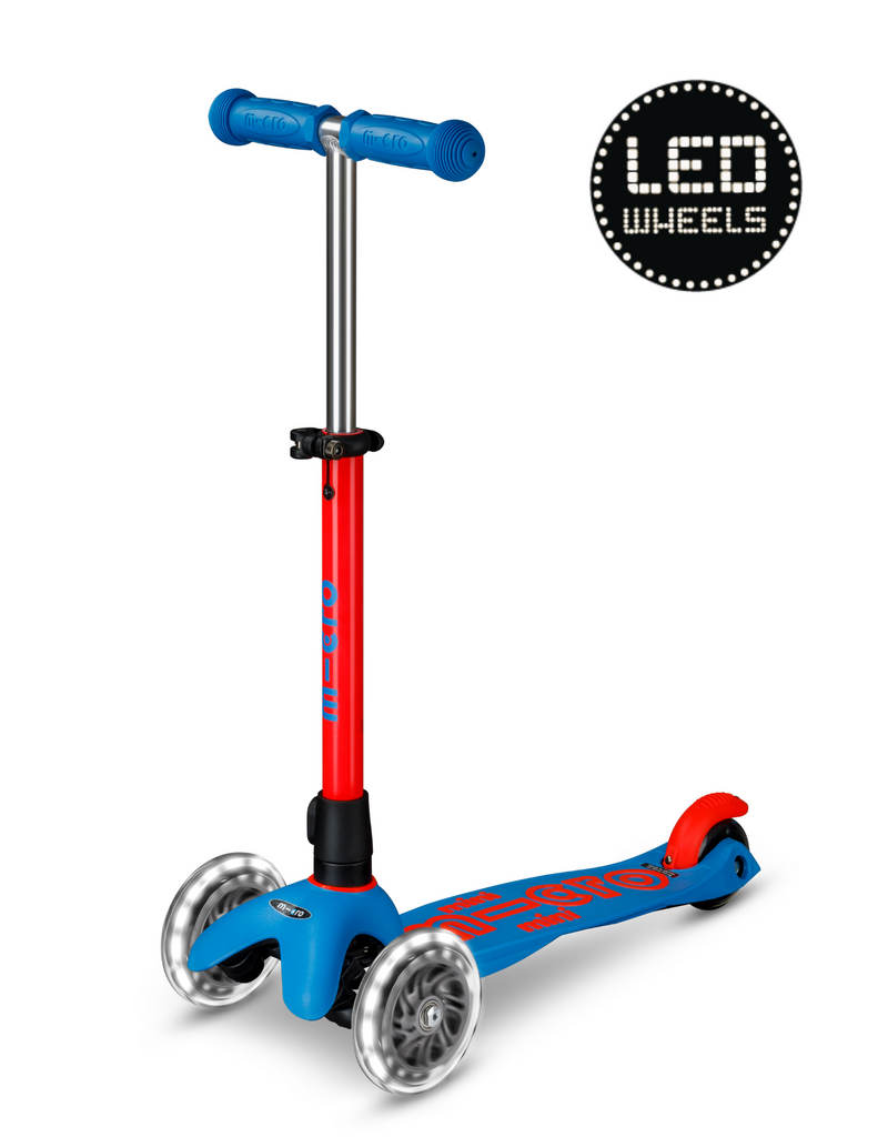 Micro Step Micro Mini  step Deluxe LED Neon Blauw/Rood