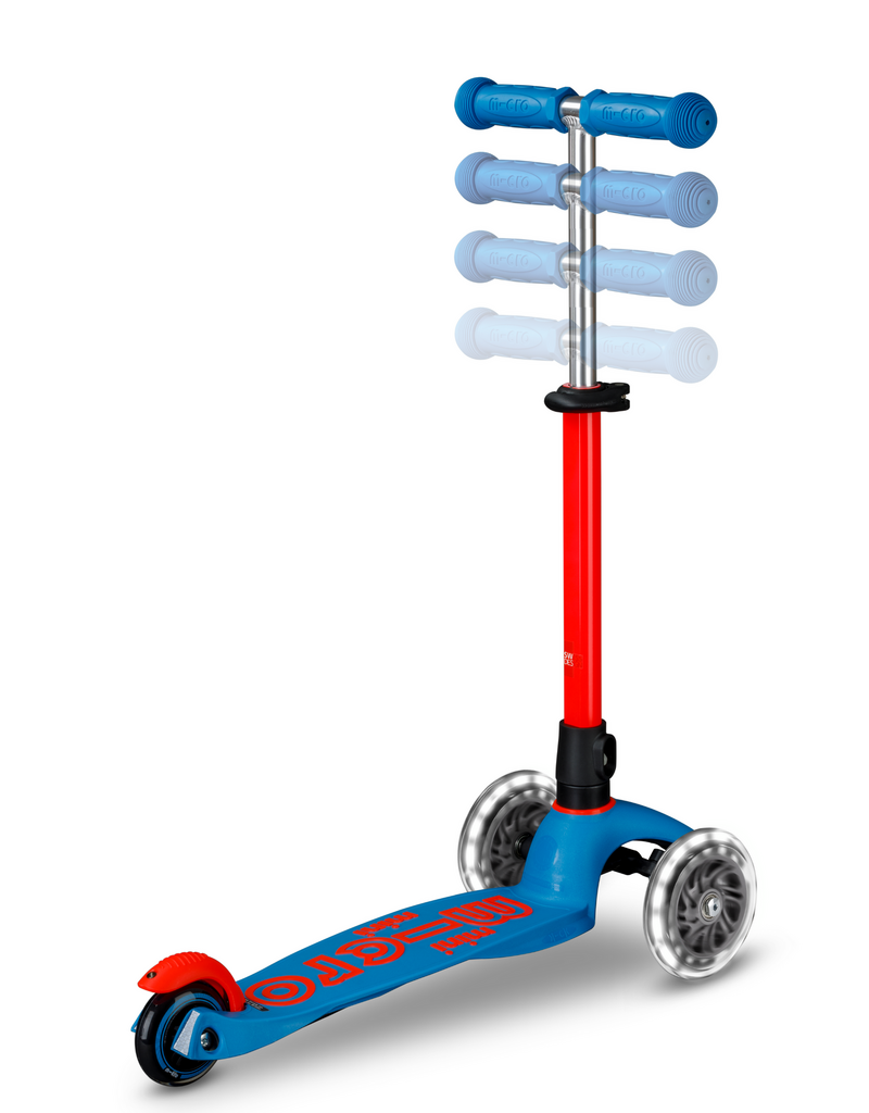 Micro Step Micro Mini  step Deluxe LED Neon Blauw/Rood