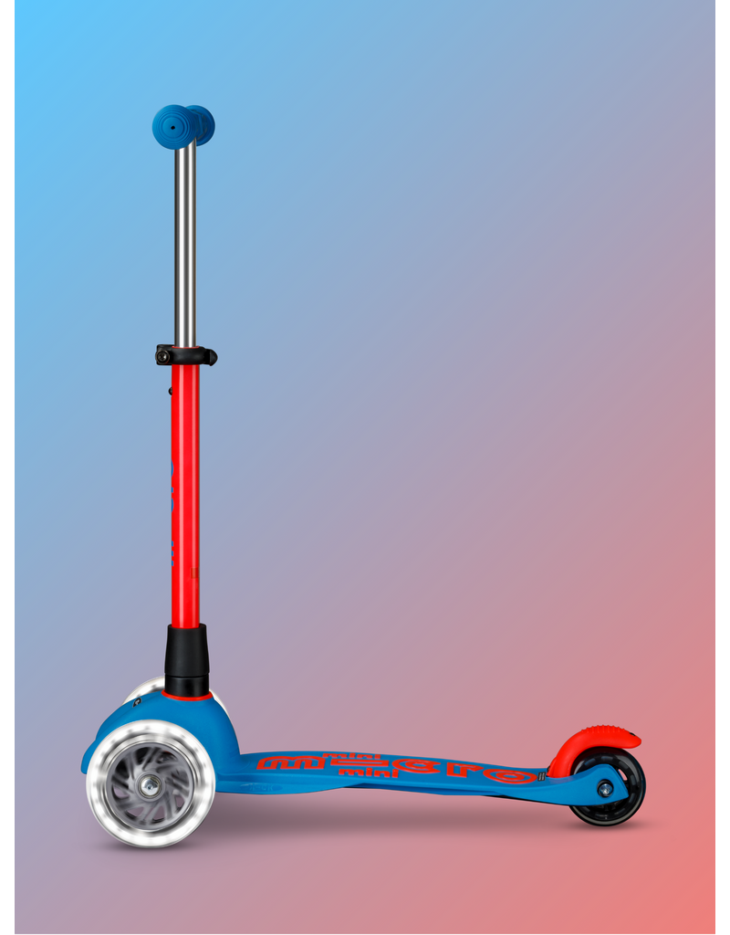 Micro Step Micro Mini  step Deluxe LED Neon Blauw/Rood