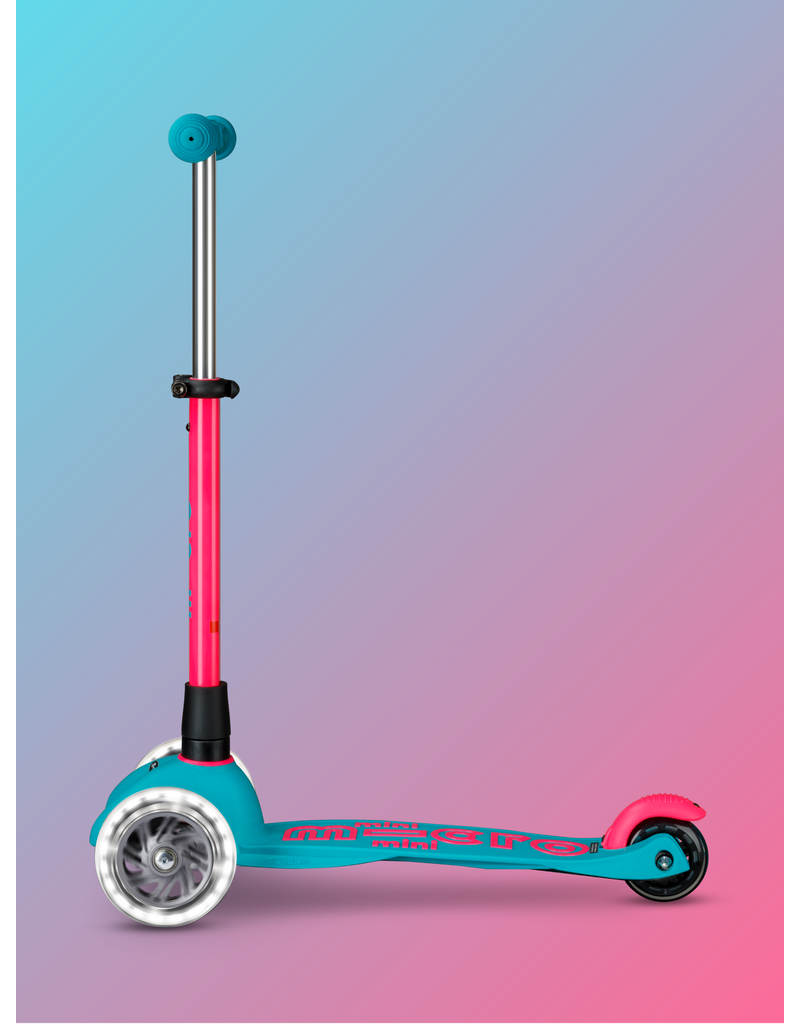 Micro Step Micro Mini step Deluxe LED Neon Aqua/Roze