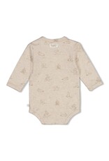 Feetje Wikkelromper AOP - The Cuddle Company Taupe Melange