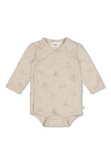 Feetje Wikkelromper AOP - The Cuddle Company Taupe Melange