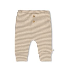 Feetje Broek rib met streep - Over the Moon for You Taupe