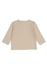 Feetje Longsleeve rib met streep - Over the Moon for You Taupe