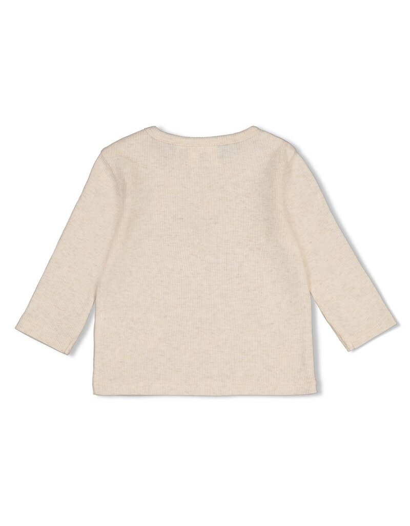 Feetje Longsleeve rib - Over the Moon for You Offwhite Melange