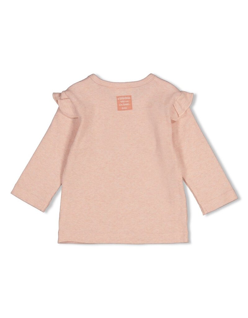 Feetje Longsleeve rib - Fall in Love Roze Melange