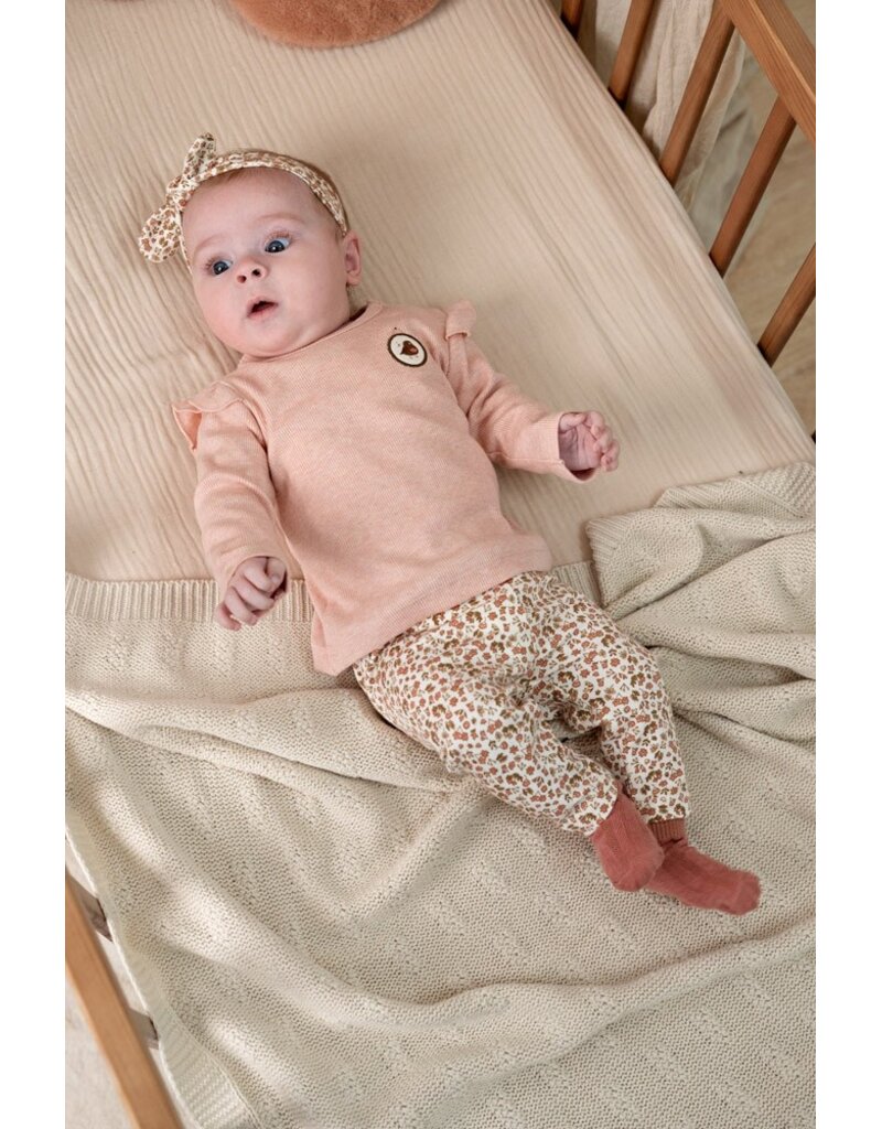 Feetje Longsleeve rib - Fall in Love Roze Melange