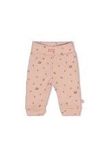 Feetje Broek pointelle rib AOP - Fall in Love Roze Melange
