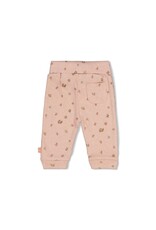 Feetje Broek pointelle rib AOP - Fall in Love Roze Melange
