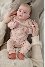 Feetje Broek pointelle rib AOP - Fall in Love Roze Melange