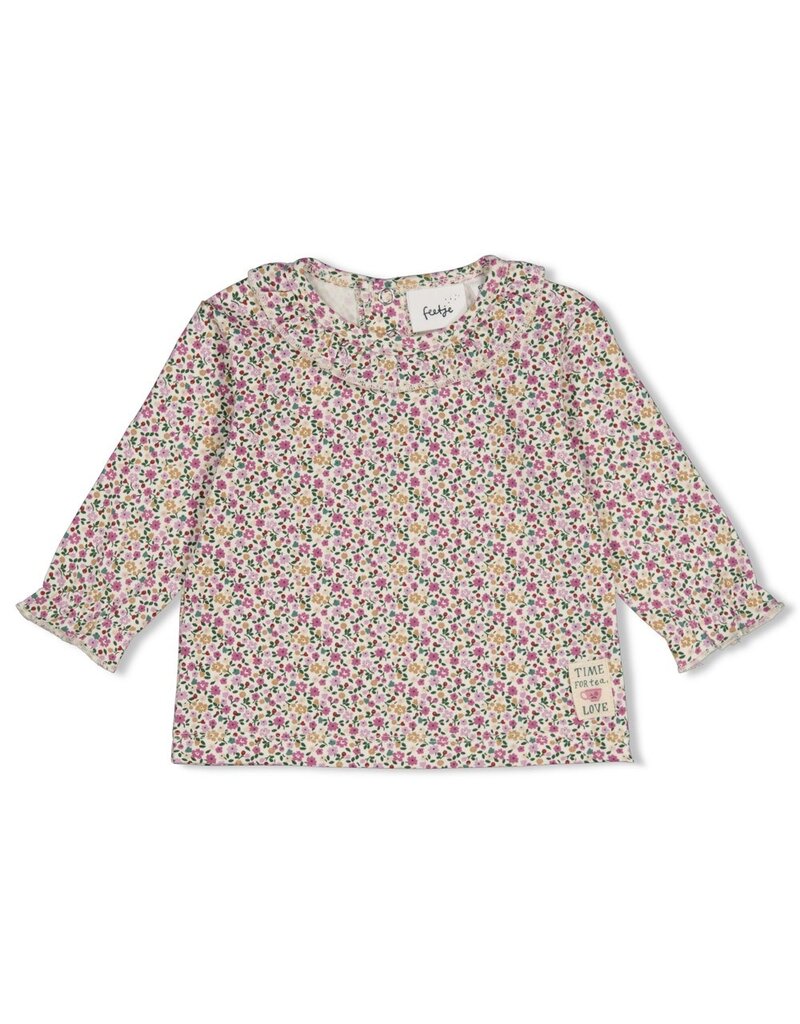Feetje Longsleeve AOP - Afternoon Tea Creme