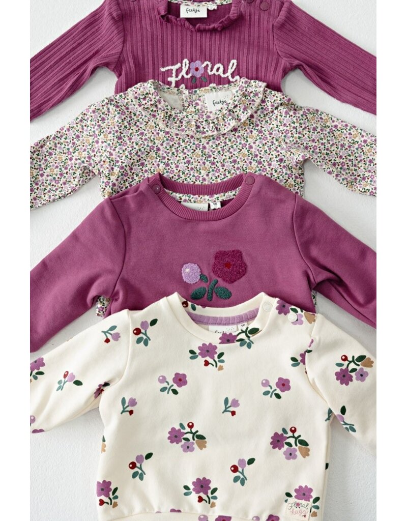 Feetje Sweater AOP - Afternoon Tea Creme
