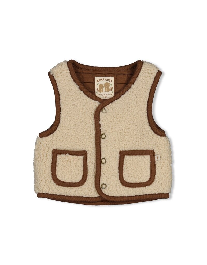 Feetje Omkeerbaar teddy gilet - Tiny Timber Tales Offwhite