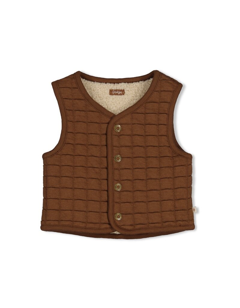 Feetje Omkeerbaar teddy gilet - Tiny Timber Tales Offwhite