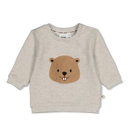 Feetje Sweater - Tiny Timber Tales Grijs Melange