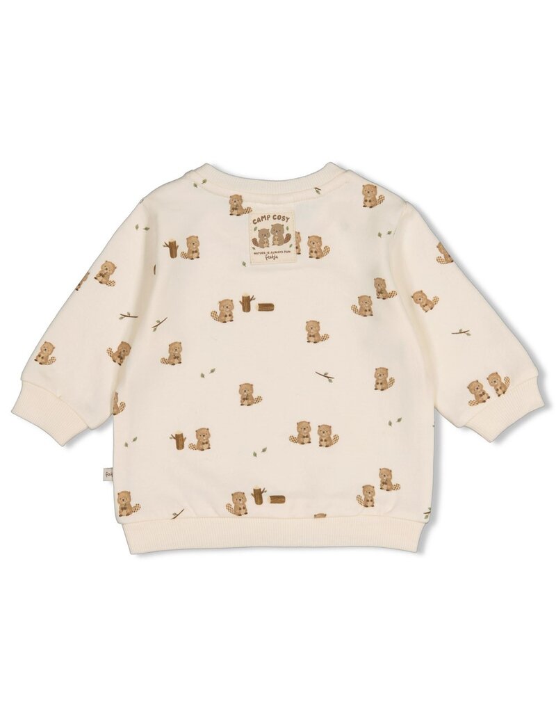 Feetje Sweater AOP relaxed fit - Tiny Timber Tales Offwhite