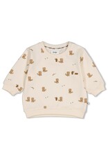 Feetje Sweater AOP relaxed fit - Tiny Timber Tales Offwhite
