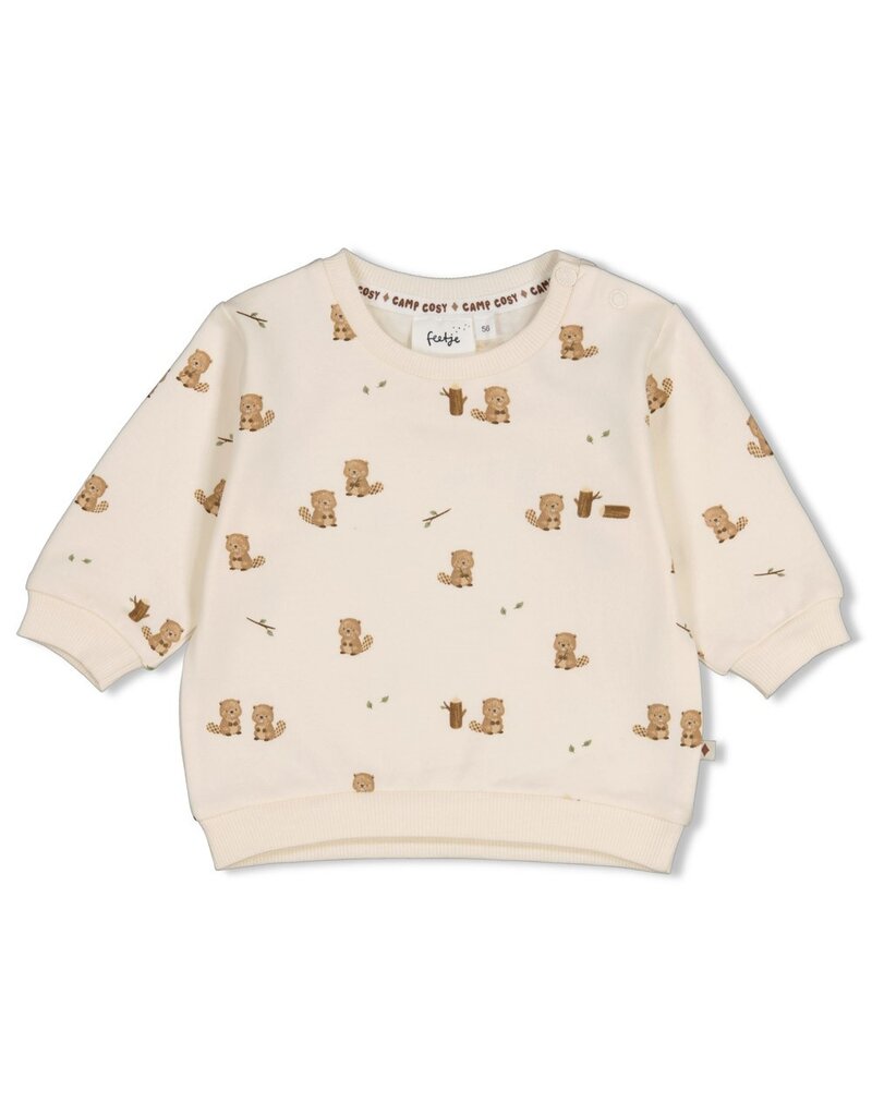 Feetje Sweater AOP relaxed fit - Tiny Timber Tales Offwhite