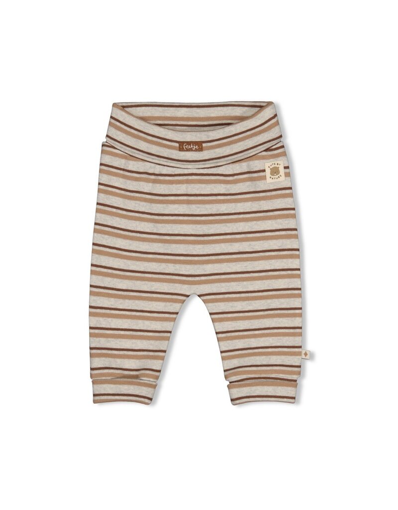 Feetje Broek rib met streep - Tiny Timber Tales Grijs Melange