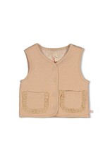 Feetje Omkeerbaar fake fur gilet - Forest Garden Zand