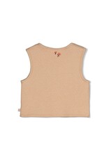 Feetje Omkeerbaar fake fur gilet - Forest Garden Zand