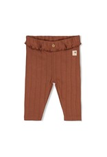 Feetje Legging pointelle rib - Forest Garden Bruin