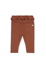 Feetje Legging pointelle rib - Forest Garden Bruin
