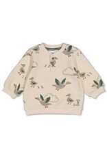Feetje Sweater AOP - Wiggle and Waddle Offwhite Melange