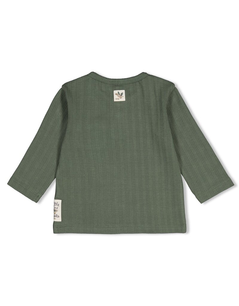 Feetje Longsleeve rib - Wiggle and Waddle Groen