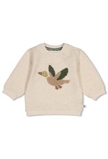 Feetje Sweater - Wiggle and Waddle Offwhite Melange