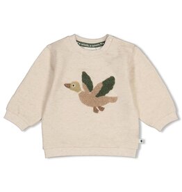 Feetje Sweater - Wiggle and Waddle Offwhite Melange