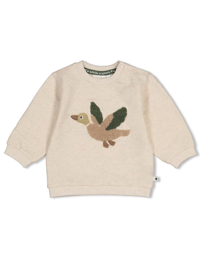 Feetje Sweater - Wiggle and Waddle Offwhite Melange