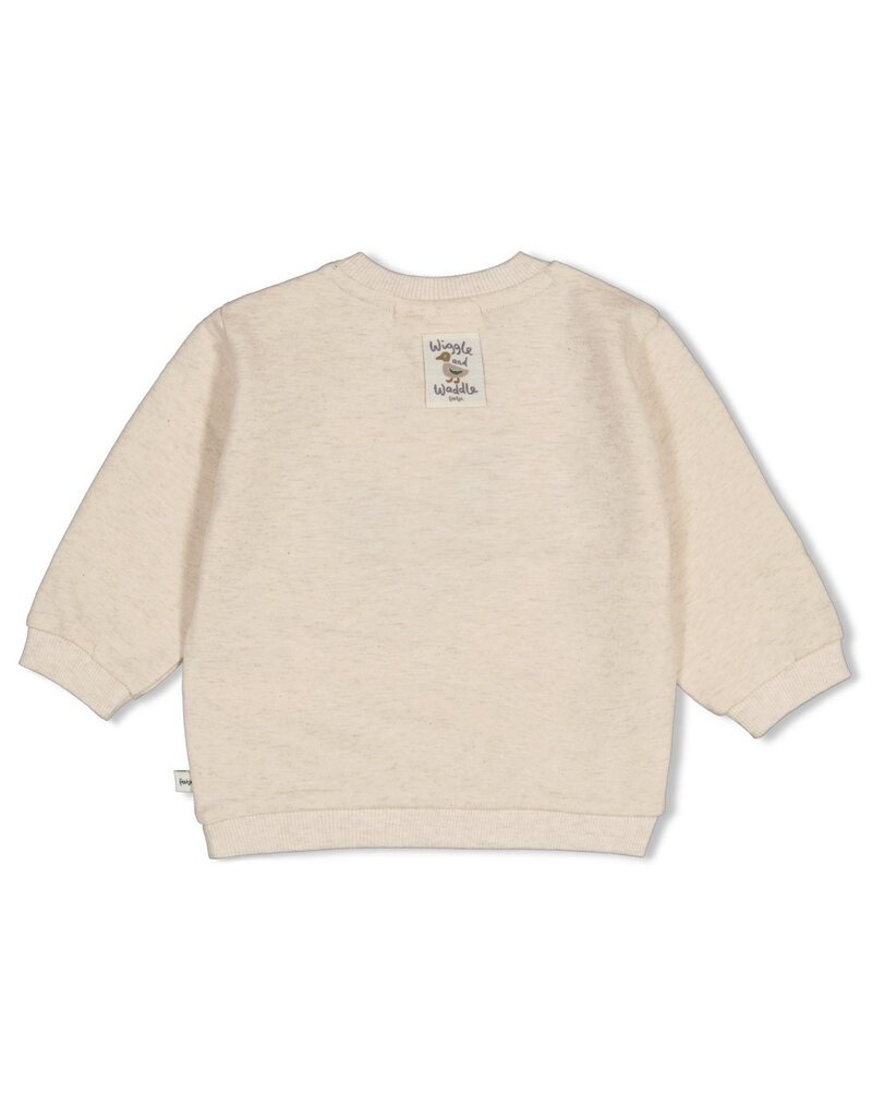 Feetje Sweater - Wiggle and Waddle Offwhite Melange