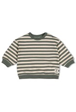 Feetje Sweater streep oversized - Wiggle and Waddle Groen