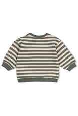 Feetje Sweater streep oversized - Wiggle and Waddle Groen