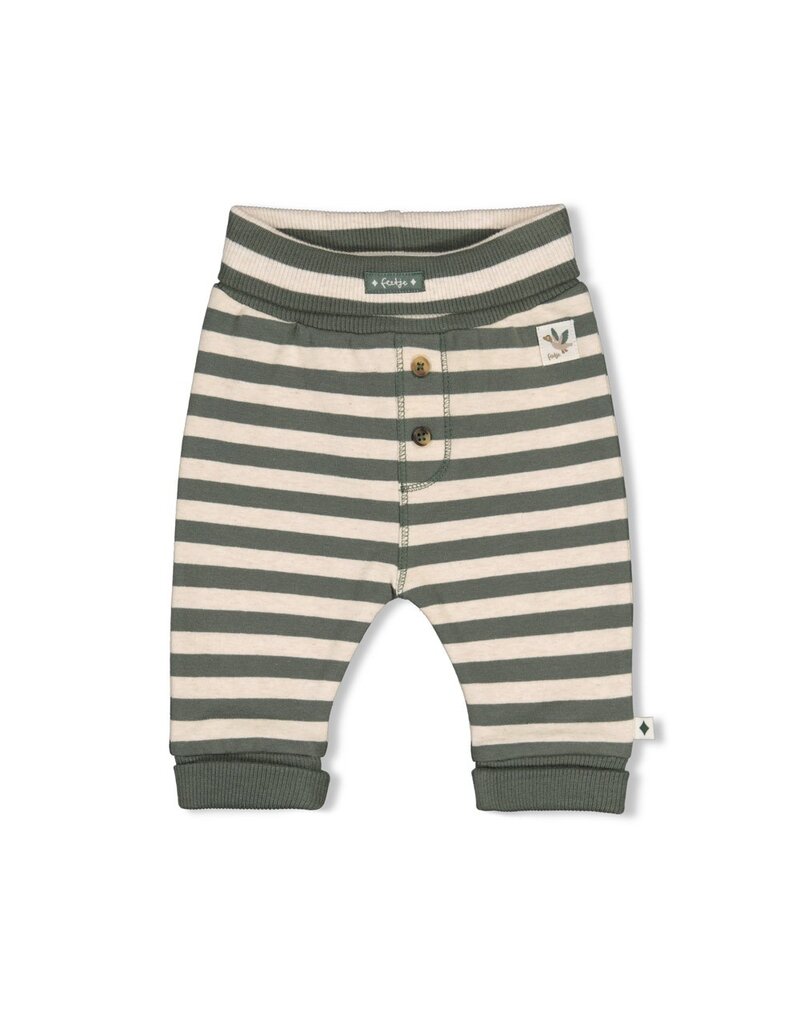 Feetje Broek streep - Wiggle and Waddle Groen